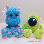SULLEY & MIKE "Monster inc" PATRON DIGITAL
